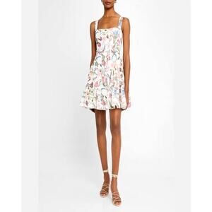 No Pise La Grama Women's White Tulipan Print Caracas Mini Dress Size 4